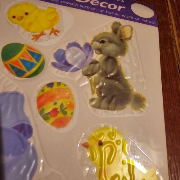 Vintage Eureka Easter Holiday Window Cling Decor Bunny Egg Chic - Picture 6 of 10